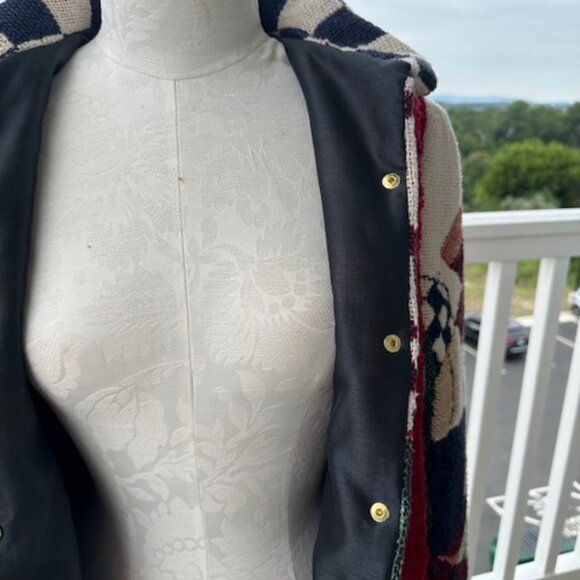 Upcycled military-style jacket. Size Small. - Picture 11 of 11